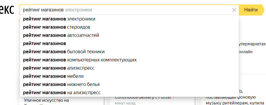 Сайты-рейтинги в поисковой выдаче Яндекса